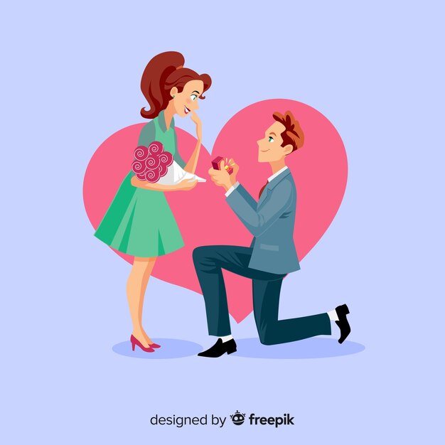 Romantic proposal concept