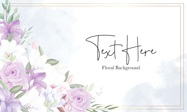 Free Vector romantic purple floral background template