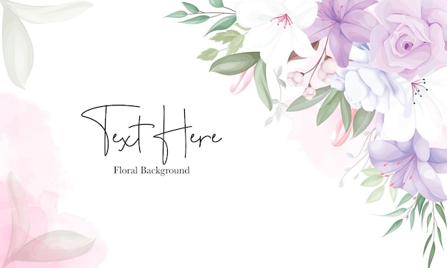 Free Vector romantic purple floral background template