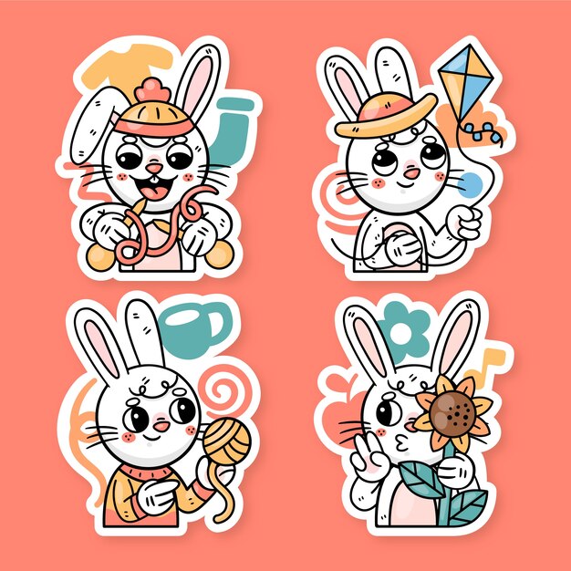 Ronnie the bunny autumn stickers collection