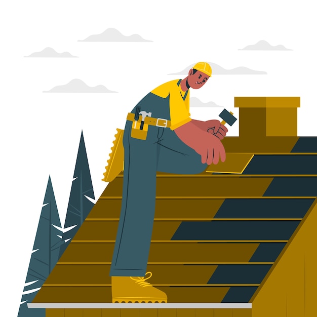 Roofer  concept illustration