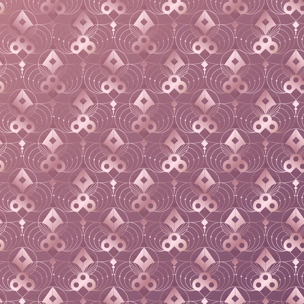 Rose gold art deco pattern