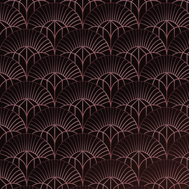 Free Vector rose gold art deco pattern