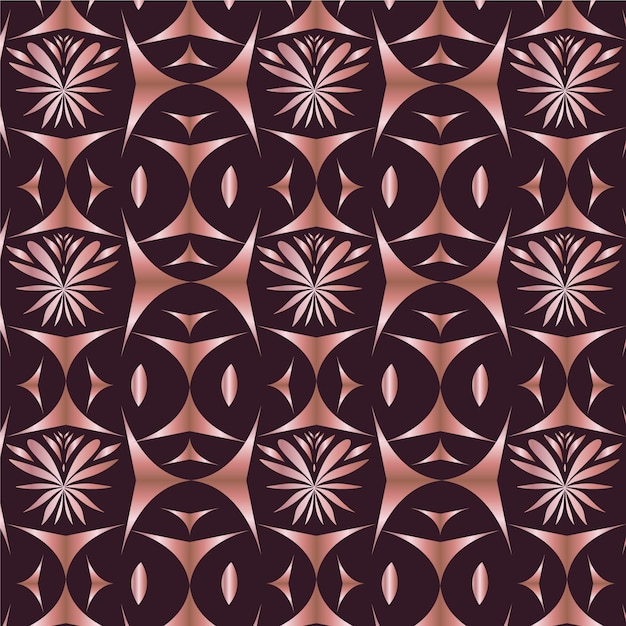 Rose gold art deco pattern