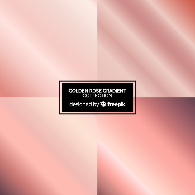 Free Vector rose gold gradient collection