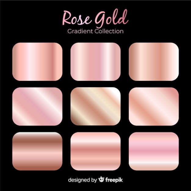 Rose gold gradient collection