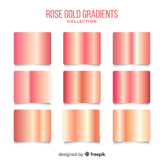 Rose gold gradient collection