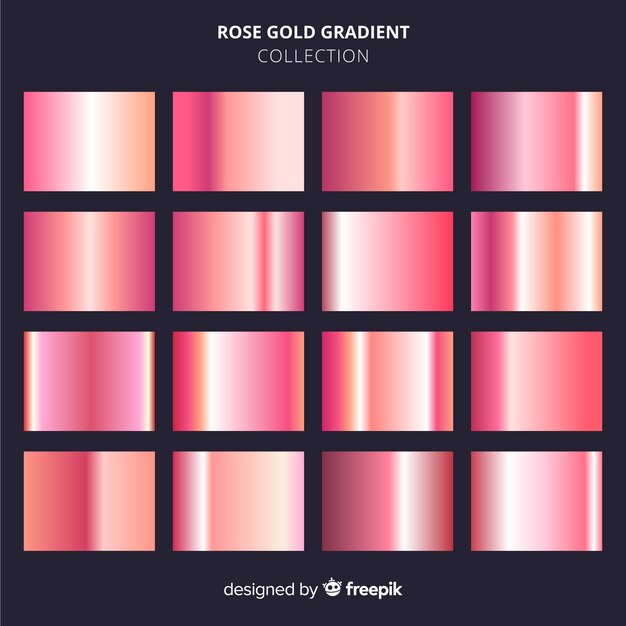 Rose gold gradient set