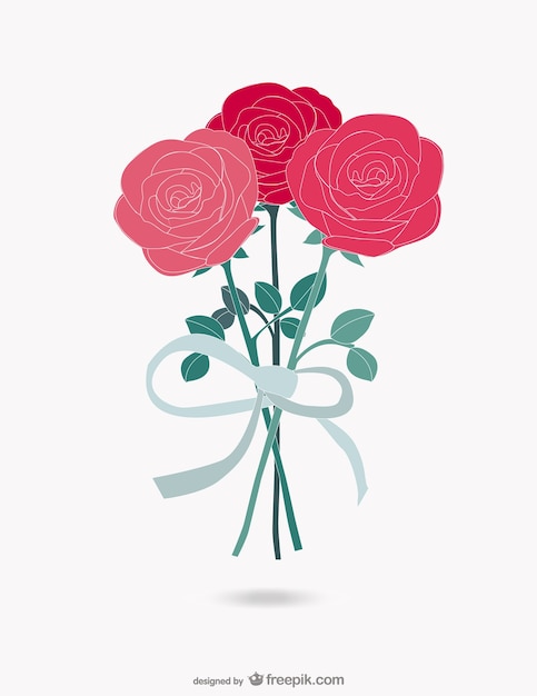 Roses bouquet vector