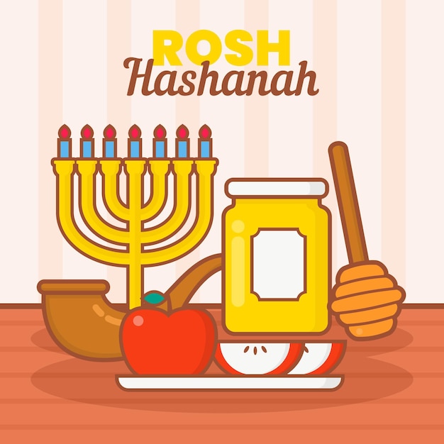 Free Vector rosh hashanah illustration