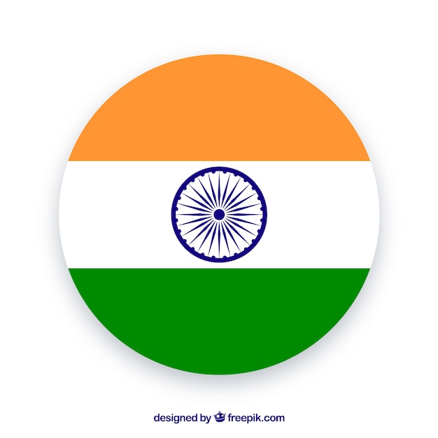 Round flag of india