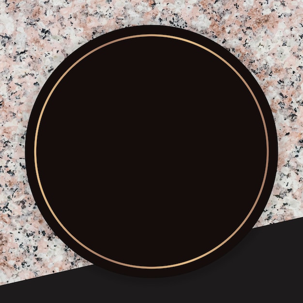 Free Vector round frame on marbled background