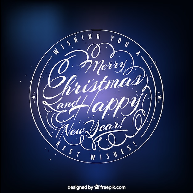 Round merry christmas sticker