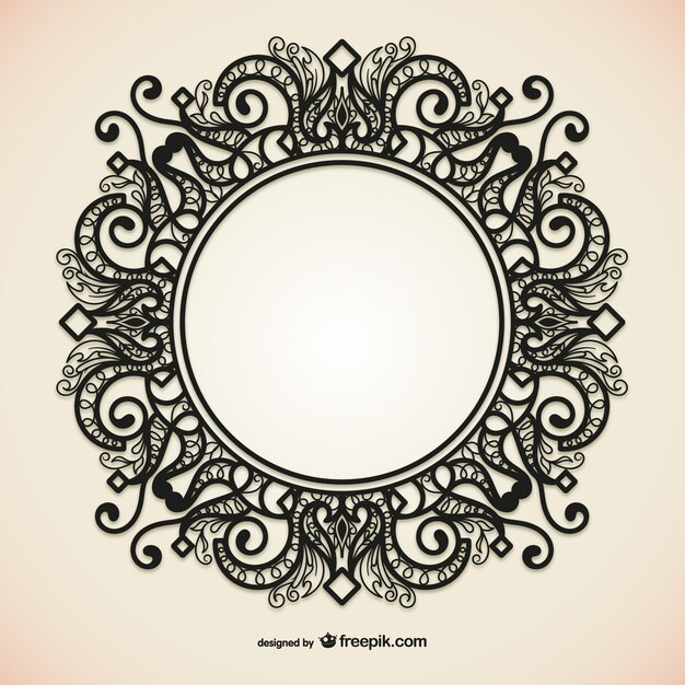 Round ornamental frame