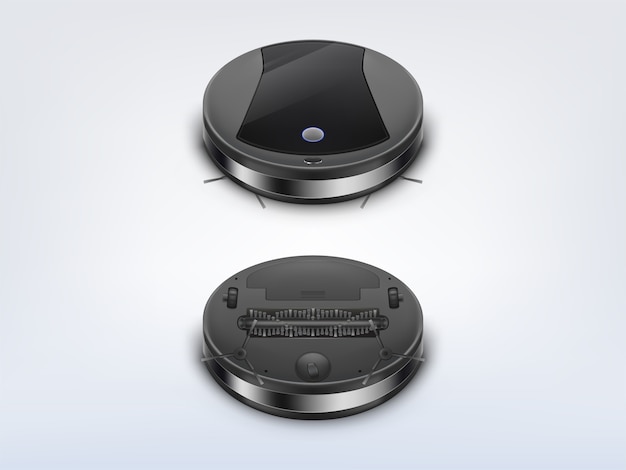 Round robot vacuum cleaner top