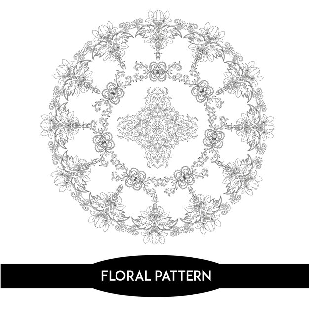 Rounded floral pattern