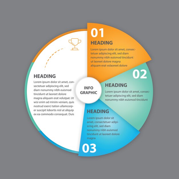 Rounded infographic template