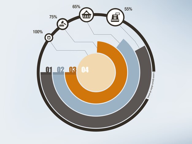 Rounded infographic template