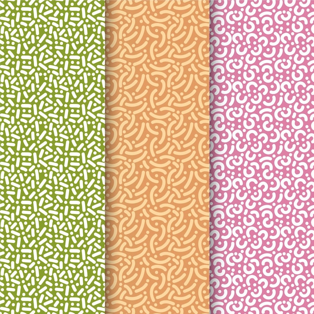 Free Vector rounded lines pattern collection