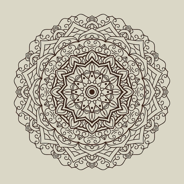 Rounded mandala background