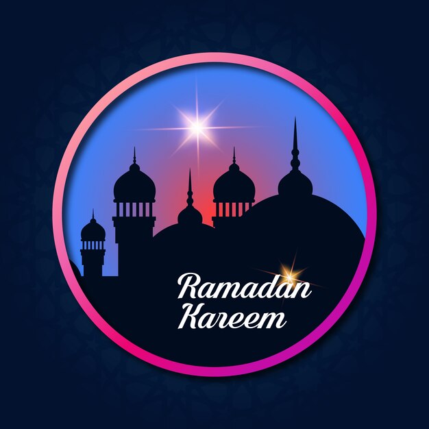 Rounded ramadan background