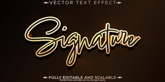 Free Vector royal editable text effect editable author and writer text style