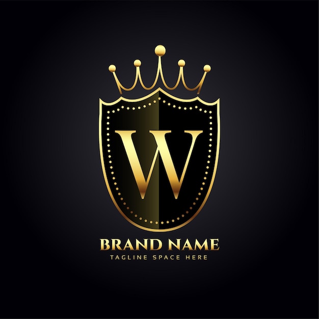 Free Vector royal and elegant w logo background for business cards