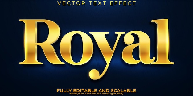 Royal gold text effect editable luxury and elegant text style