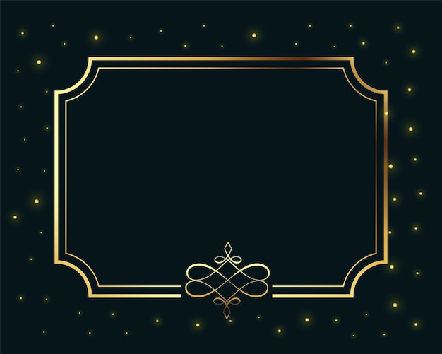 Royal golden frame luxury background with text space