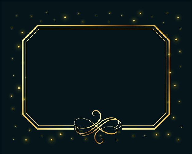 royal golden luxury calligraphic frame background