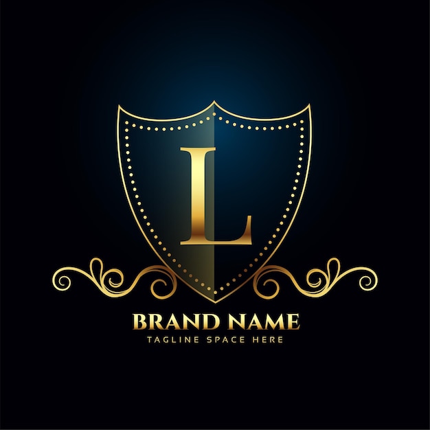 Free Vector royal initial l logo background for corporate identity