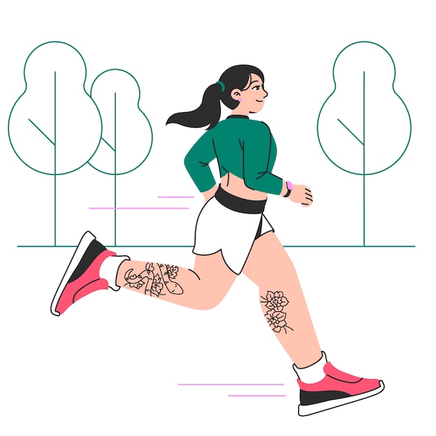 Free Vector running concept illustration