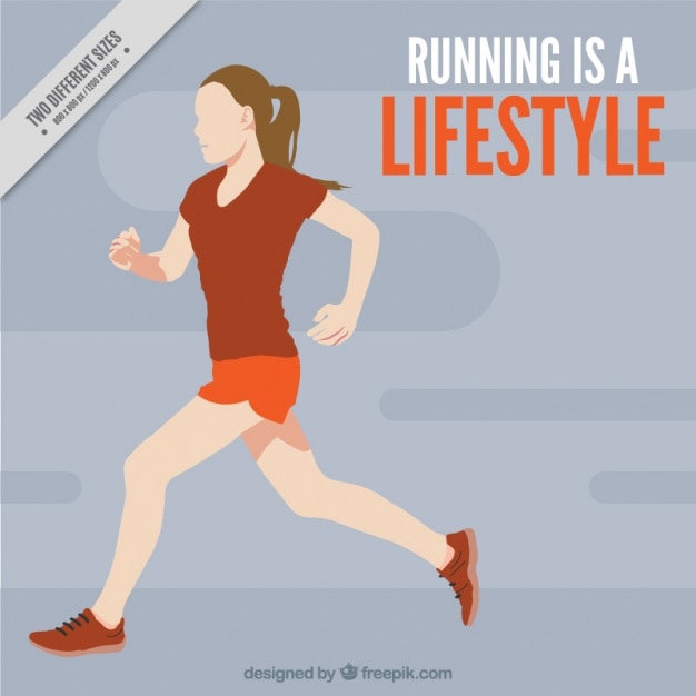 Free Vector running is a lifestyle