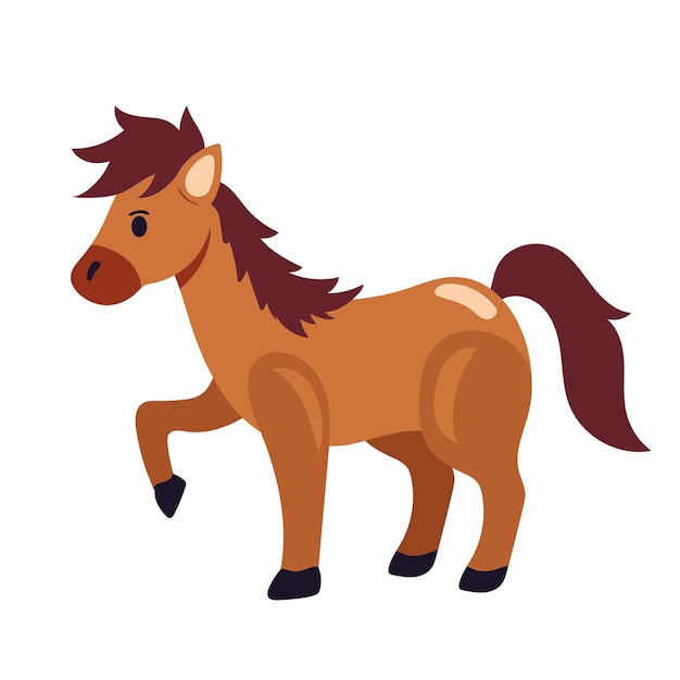 Free vector running stallion cartoon