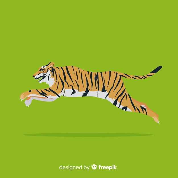 Running tiger background