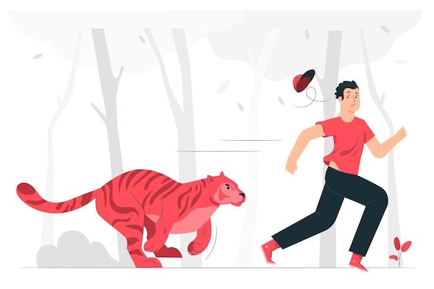 Free Vector running wild concept illustration