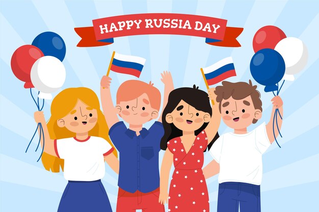 Russia day colorful wallpaper