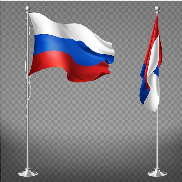 Free Vector russian federation official national tricolor flag 