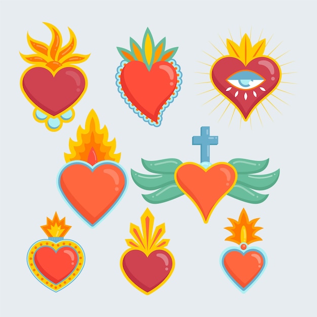 Free vector sacred heart assortment