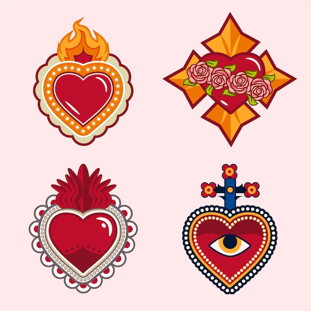 Free vector sacred heart collection