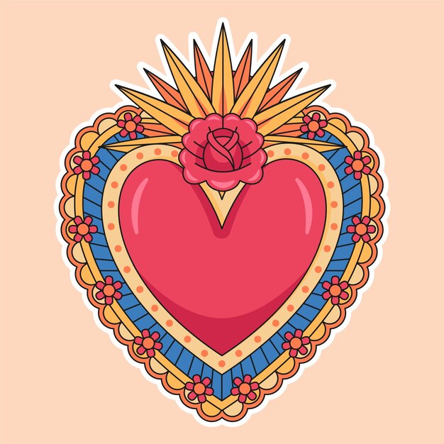 Sacred heart concept illustration