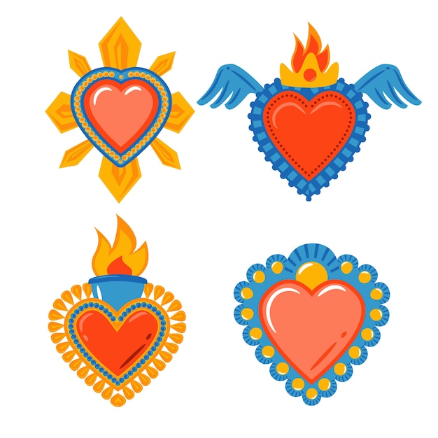 Free Vector sacred heart illustration collection theme