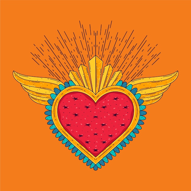 Free Vector sacred heart illustration