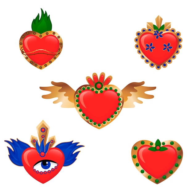 Free Vector sacred heart pack