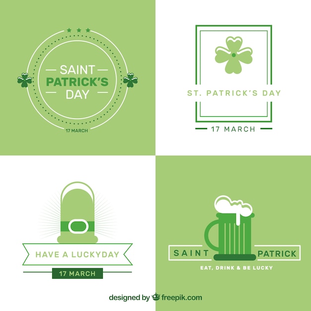 Saint Patrick Day Labels Collection