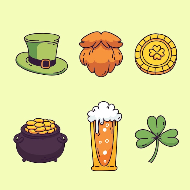 Free vector saint patrick's day element collection