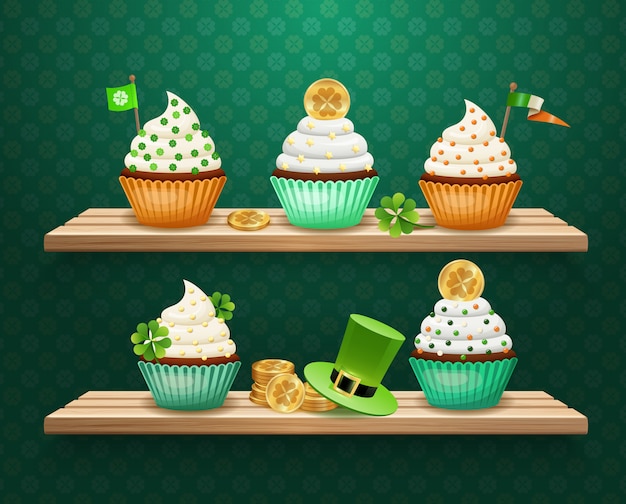 Saint Patrick's Day sweets composition