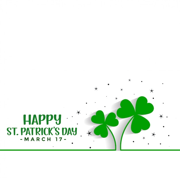 Saint patricks day clover leaves background