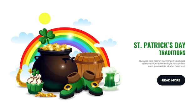 Free Vector saint patricks day horizontal banner