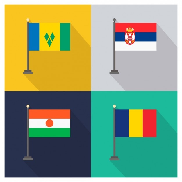 Free vector saint vincent and the grenadines serbia niger and chad